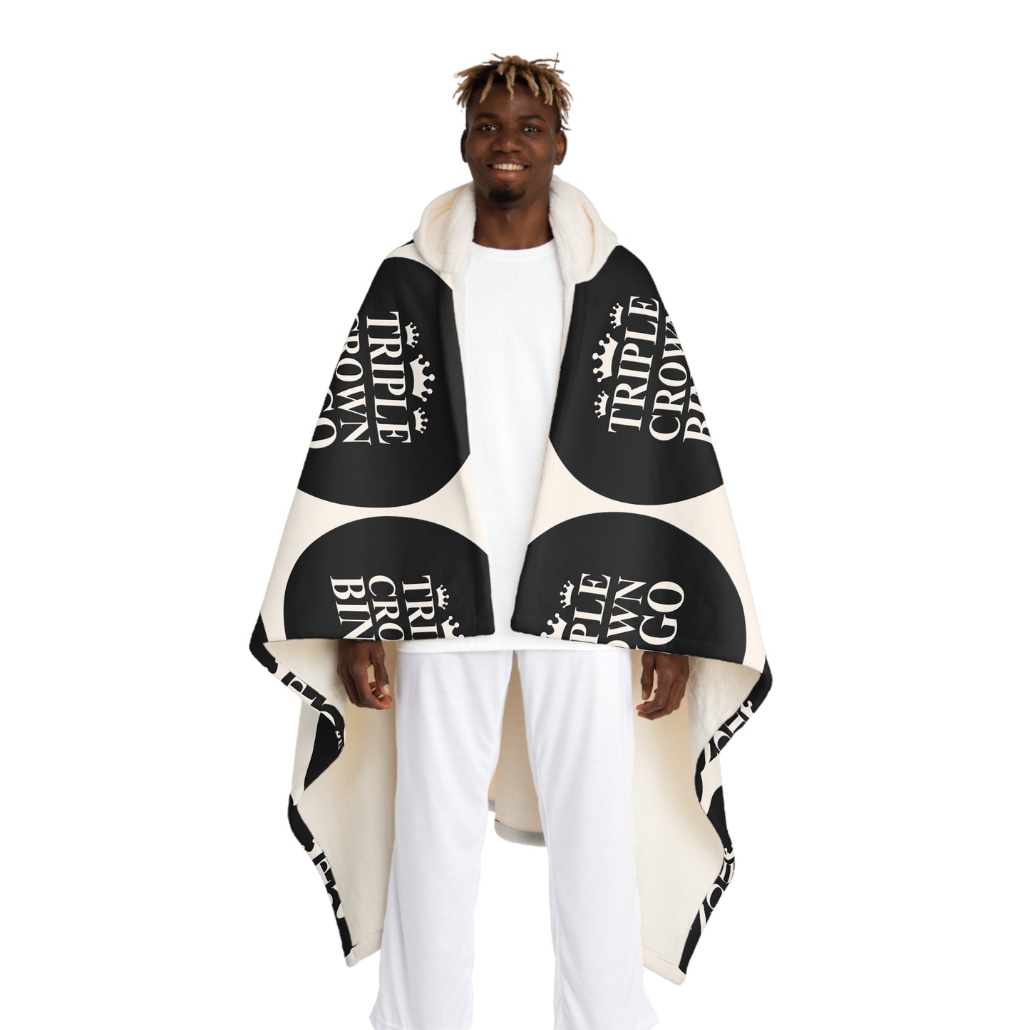 Hooded Sherpa Fleece Blanket